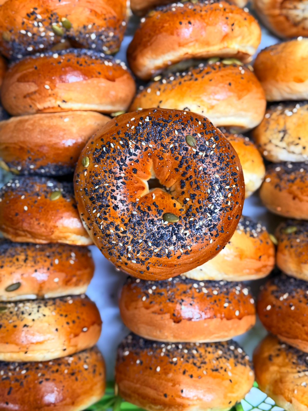 Pan bagel de semillas ( 4 unidades )